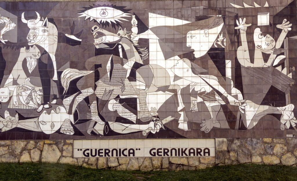 Genius Horse painting by Picasso. Guernica depicting the horror of war in Spain during WW2