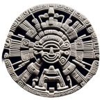 Symbols in Aztec culture. Calender stone, feathered serpent, eagle warrior, sun, cempõhualli, tlaloc, templo mayor