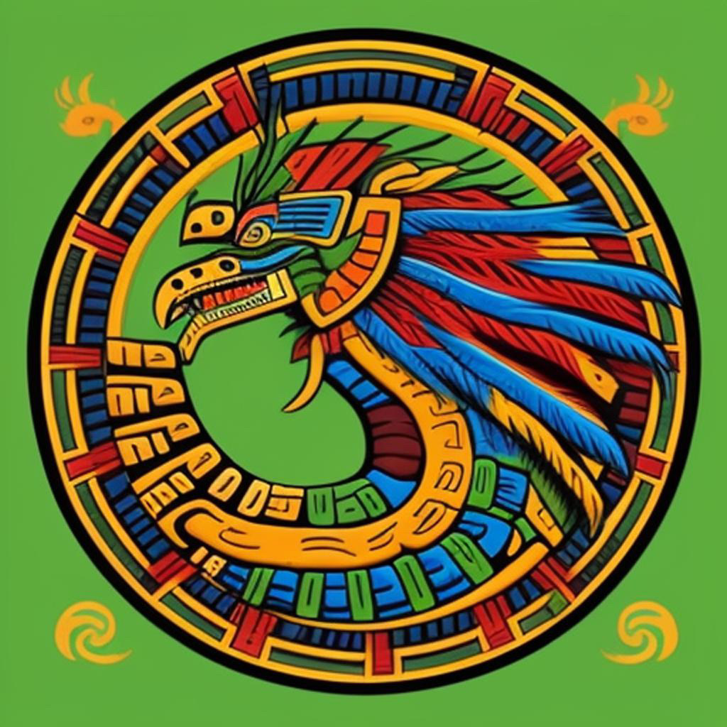 The Feathered Serpent of Aztec Mythology. Quetzalcoatl. God of wind and learning, Bringer of maize