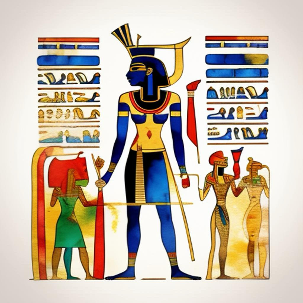 Prominent colors in ancient Egypt and their meanings. Red, gold, blue, green, white, black, yellow