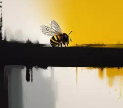 Sound of a bee and sacred sound Om