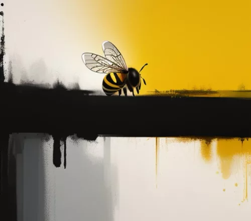 Sound of a bee and sacred sound Om