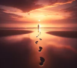 Footprints in the sand