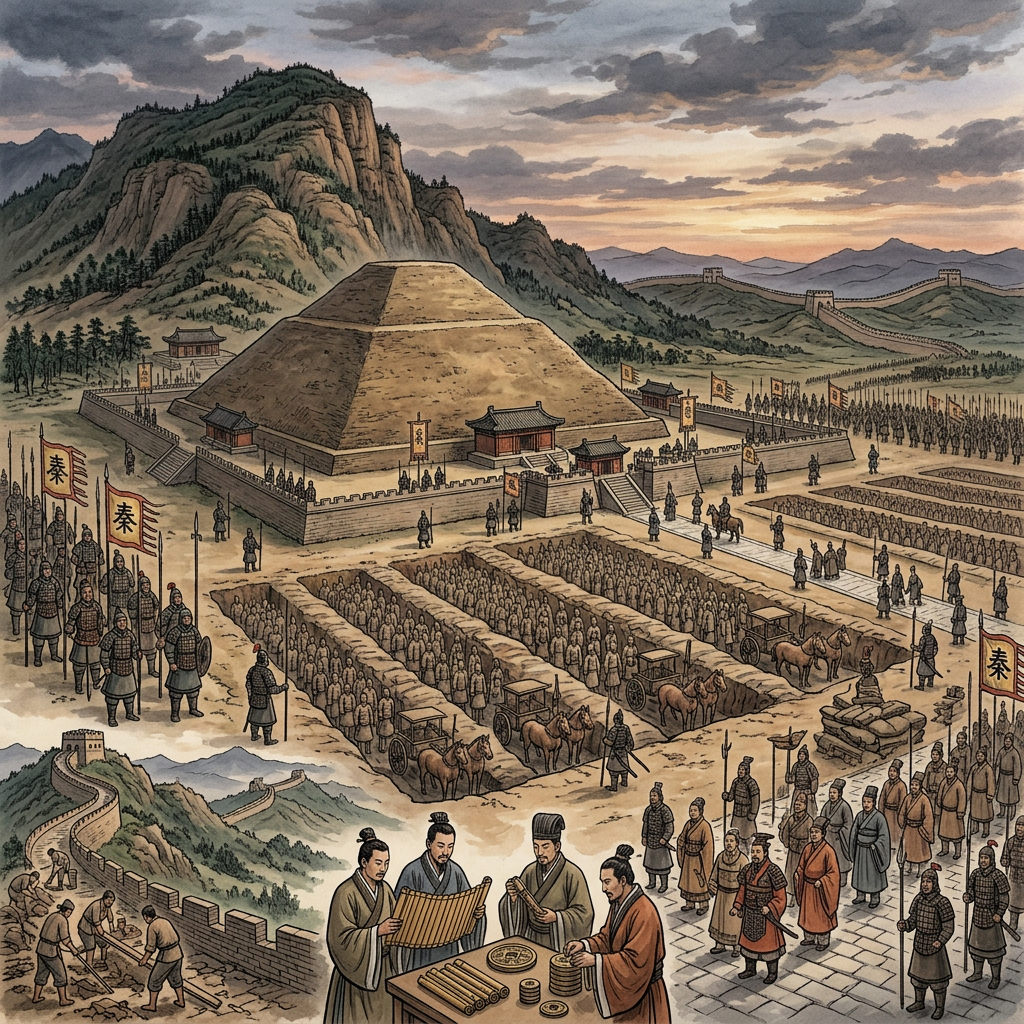 The tomb of the first chinese emperor Qin Shi Huang and His Enduring Legacy